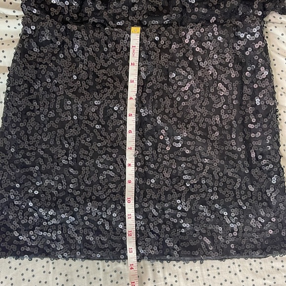 Jessica Simpson sequin one shoulder black dress - Picture 4 of 4